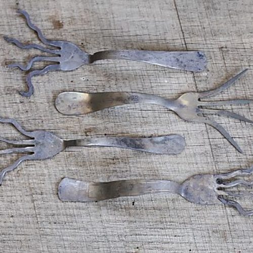 welded fork decorations